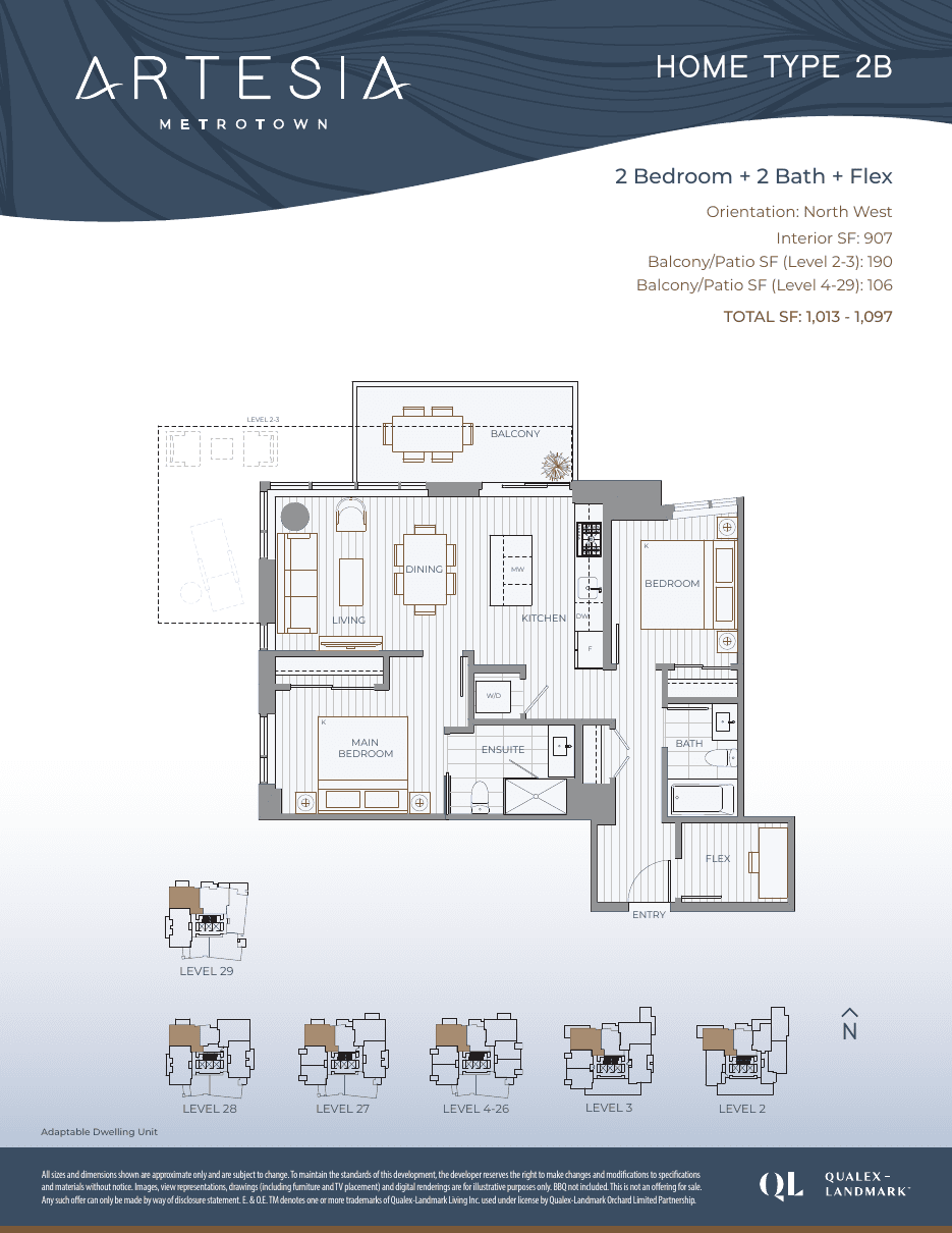 Floorplan drawing for home 2309, type 2B