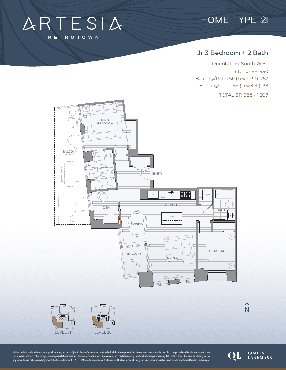 Floorplan drawing for home 3004, type 2I